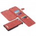 iPhone 6 6s 4.7 - CaseMe Vintage 2 in 1 Genuine Leather Flip Zipper Wallet Protective Cover Case - Red